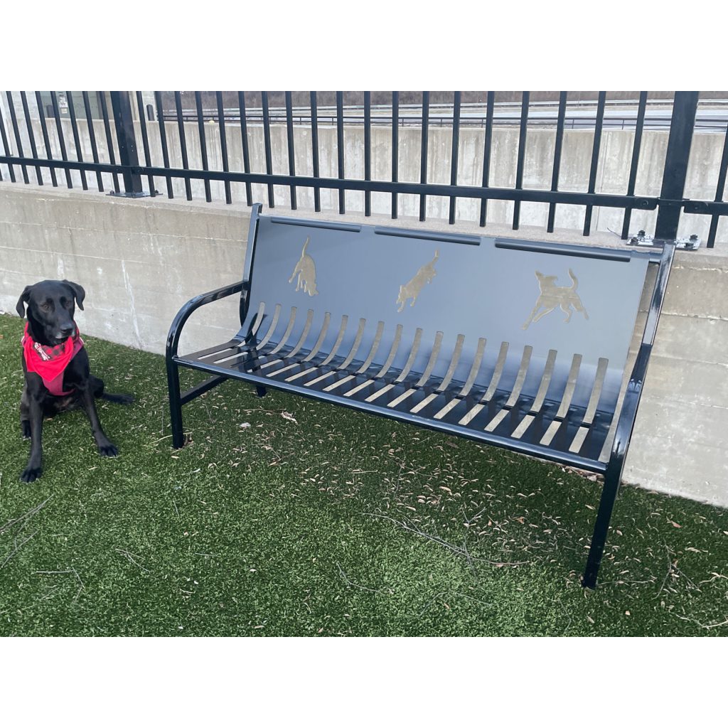 Dog Playground Equipment Three Dog Bench