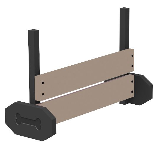 HurdleRun Medium nutmeg - Gyms For Dogs HurdleRun Medium nutmeg