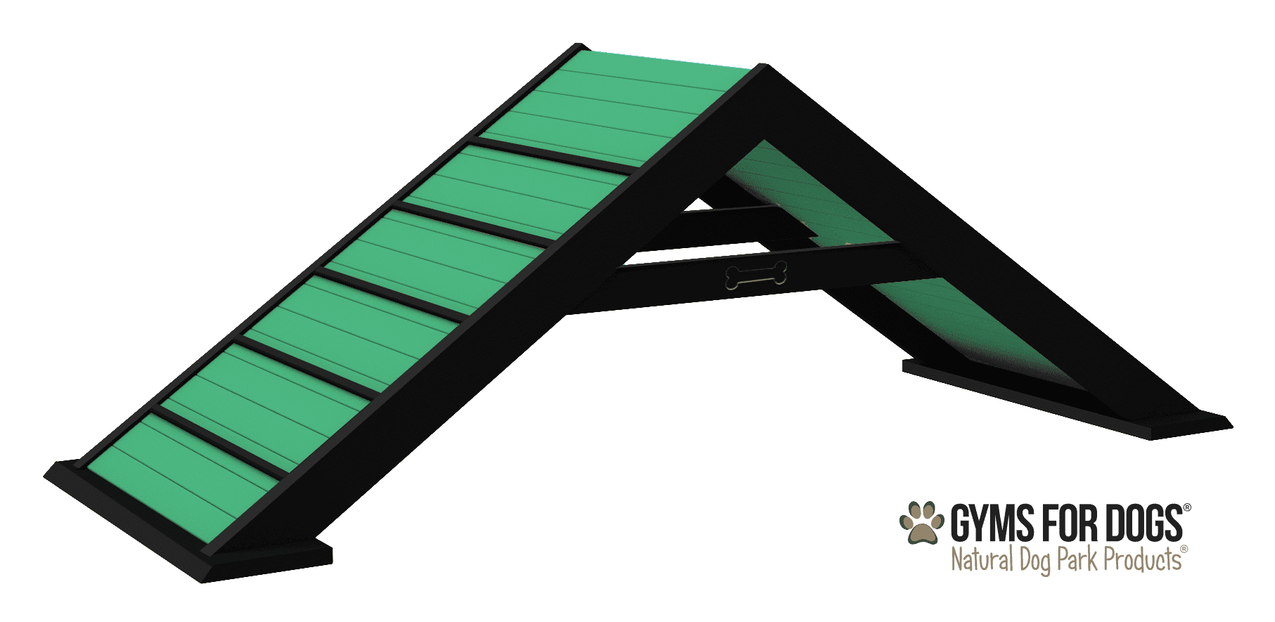 dog park equipment hill climb green