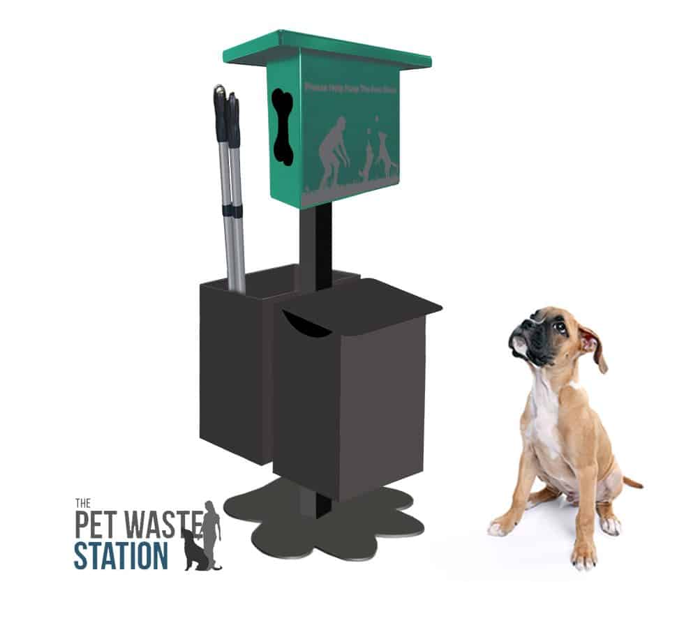 the paw station free standing waste station with pooper scooper
