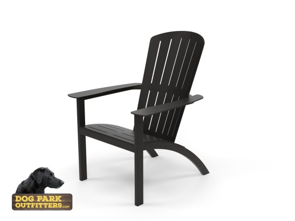 Adirondack Chair Dog Park Chair Textured Black Aluminum