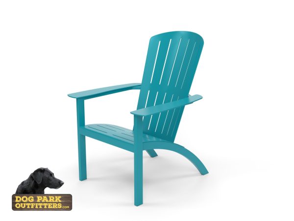 Adirondack Chair Dog Park Chair Teal Aluminum Bright