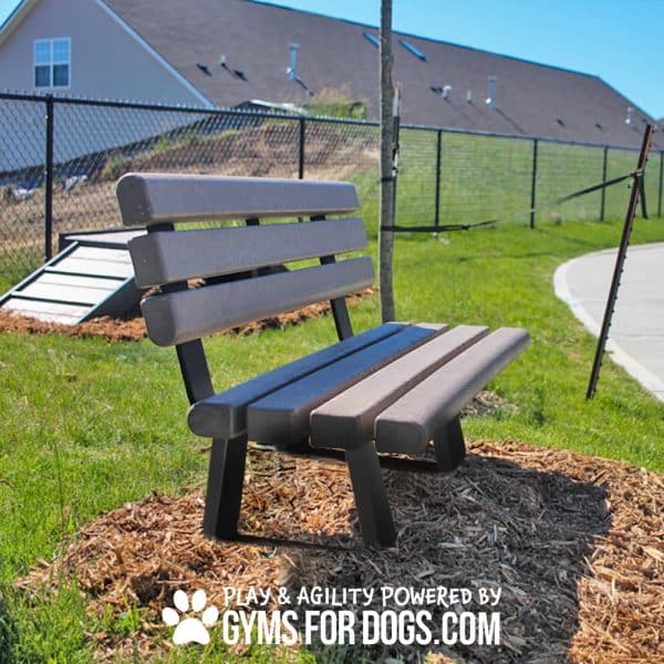 Surface Mount Trail Bench Nutmeg lifestylejpg - Gyms For Dogs Surface Mount Trail Bench Nutmeg lifestylejpg