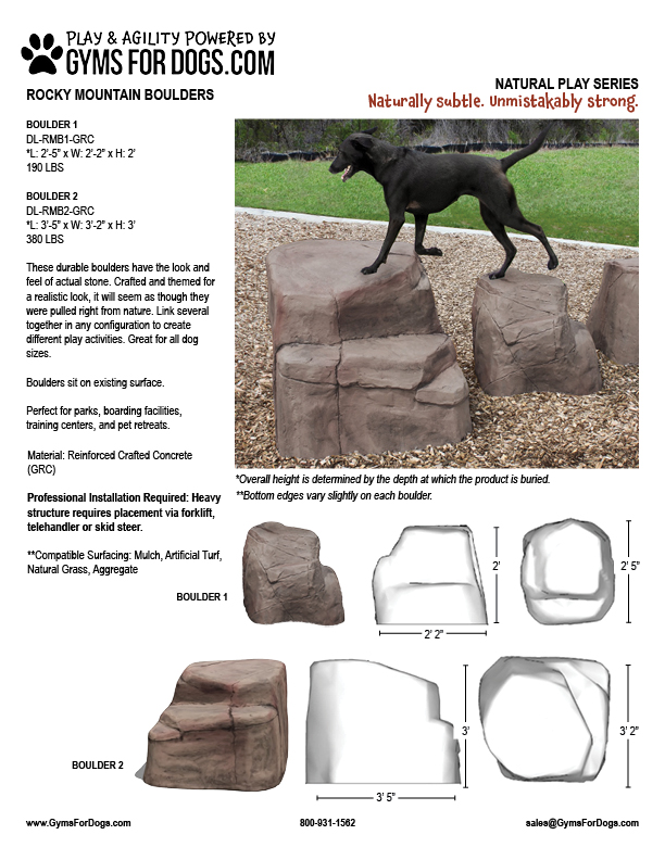 RockyMountainBoulders NaturalPlaySeries GymsForDogs Spec RockyMountainBoulders NaturalPlaySeries GymsForDogs Spec