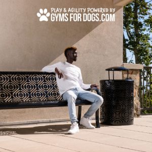 Gyms For Dogs Luxury Bench w Waste Can