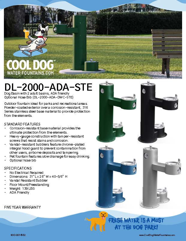 DL 2000 ADA STE Specs Page 1 DL 2000 ADA STE Specs Page 1