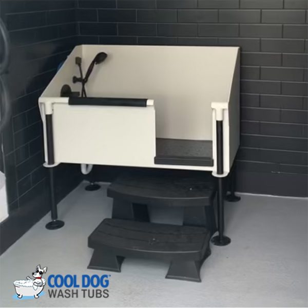 BoneWhite CoolDogWashTubs Install
