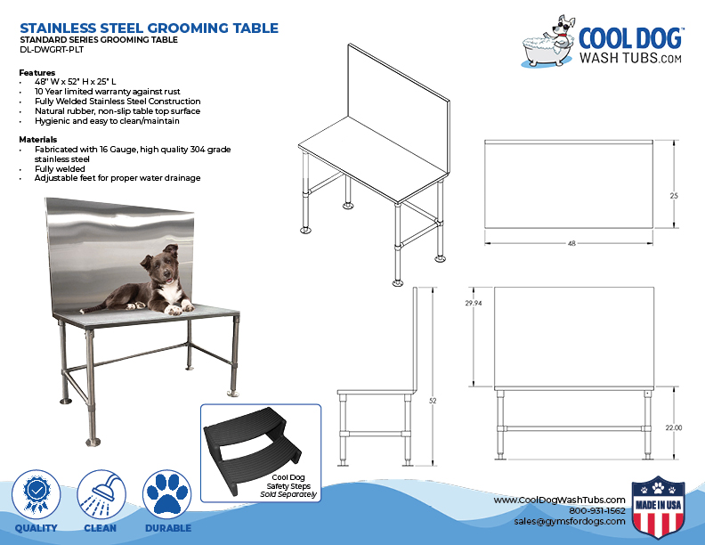 CoolDogWashTubs StandardSeries GroomingTable CoolDogWashTubs StandardSeries GroomingTable