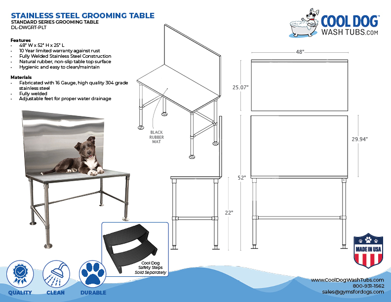 CoolDogWashTubs StandardSeries GroomingTable CoolDogWashTubs StandardSeries GroomingTable